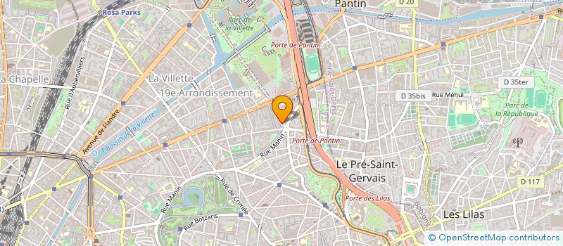 localisation de l'entreprise LES VIANDES DE TERROIR à PARIS