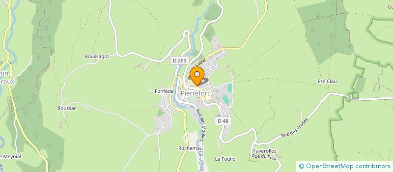 localisation de l'entreprise LES VIANDES DES MONTS DU CANTAL à PIERREFORT