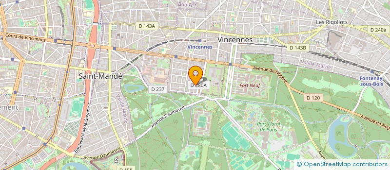 localisation de l'entreprise LES VICTORINES à VINCENNES
