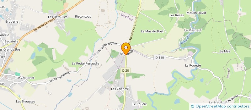 localisation de l'entreprise LES VIDANGES LIMOUSINES à SAINT-MARTIN-LE-VIEUX