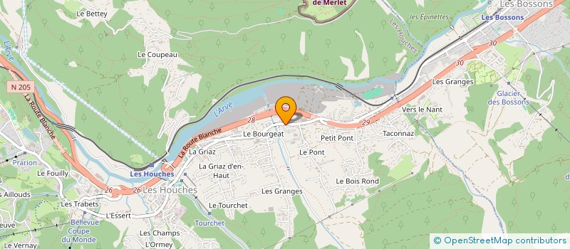 localisation de l'entreprise LES VIEILLES LUGES  LES HOUCHES