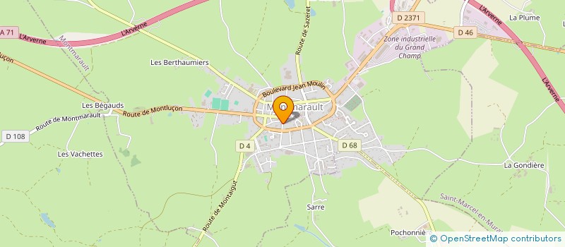 localisation de l'entreprise LES VIEILLES PIERRES  MONTMARAULT