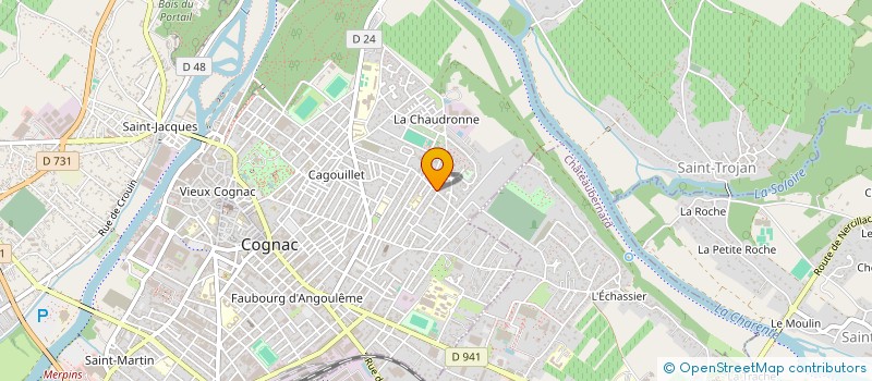 localisation de l'entreprise LES VIEILLES PIERRES à COGNAC