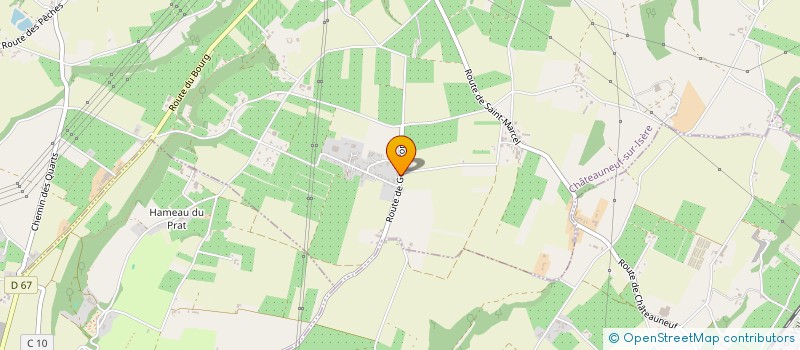 localisation de l'entreprise LES VIEILLES SOUPAPES DE CHATO9 (26)  CHATEAUNEUF-SUR-ISERE