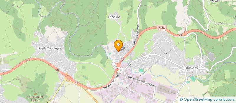 localisation de l'entreprise LES VIEILLES VALISES à BLAVOZY