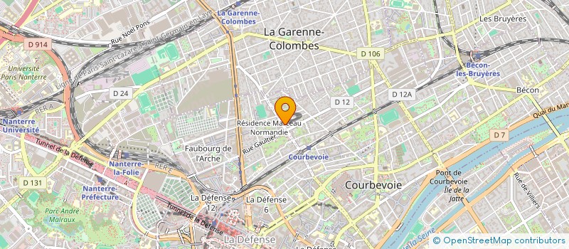 localisation de l'entreprise LES VIEILLES VIGNES à COURBEVOIE