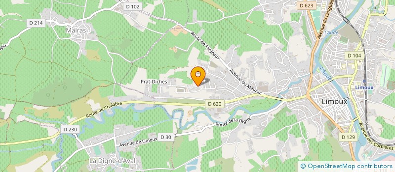 localisation de l'entreprise LES VIEILLES VIGNES  LIMOUX