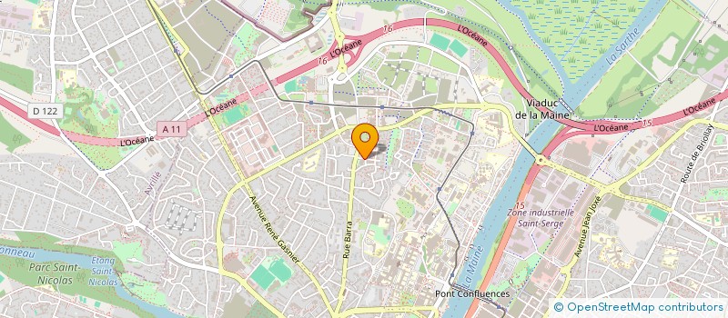 localisation de l'entreprise LES VIEILLES VIGNES à ANGERS
