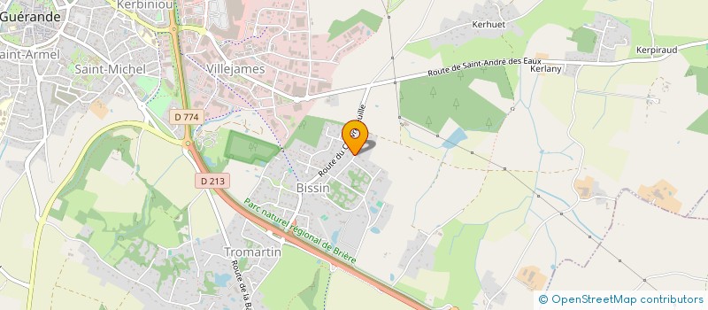 localisation de l'entreprise LES VIEUX CHENES  GUERANDE