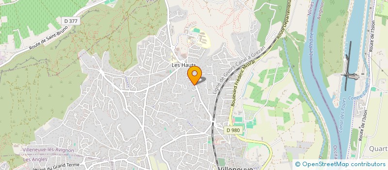 localisation de l'entreprise LES VIEUX CRAMPONS DE VILLENEUVE LES AVIGNON  VILLENEUVE-LES-AVIGNON