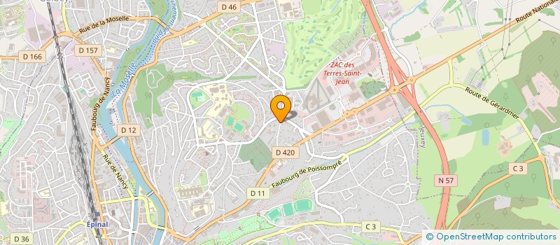 localisation de l'entreprise LES VIEUX D'MONTS  EPINAL