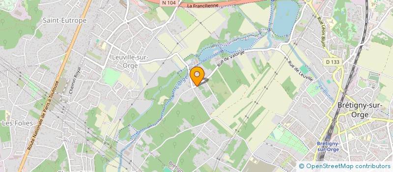 localisation de l'entreprise LES VIEUX DU FOOT à BRETIGNY-SUR-ORGE