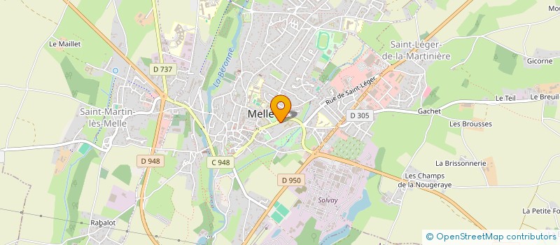 localisation de l'entreprise LES VIEUX MELLOIS  MELLE