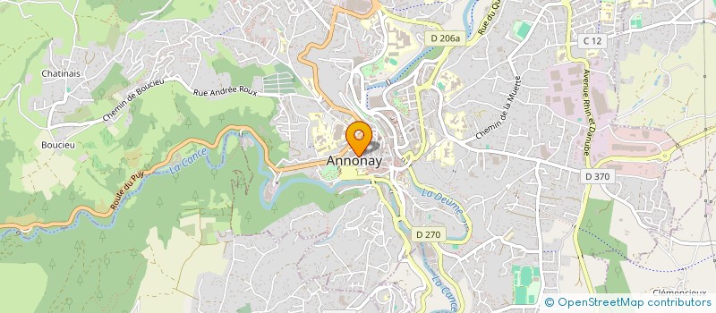 localisation de l'entreprise LES VIEUX QUARTIERS à ANNONAY
