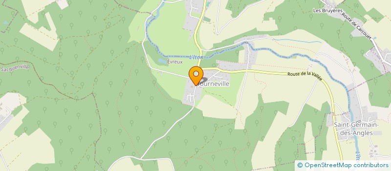 localisation de l'entreprise LES VIEUX SABOTS DES SOURCES  TOURNEVILLE