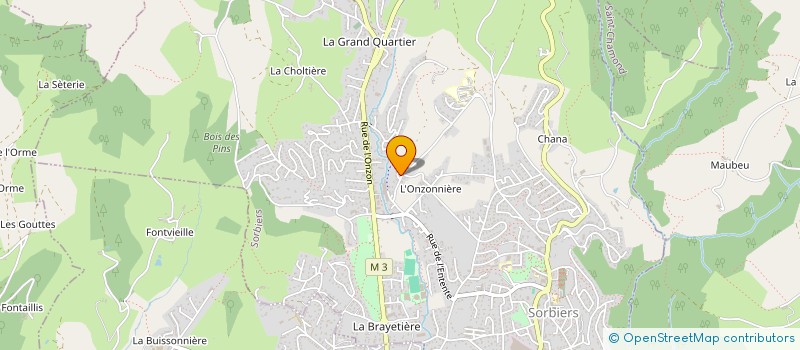 localisation de l'entreprise LES VIGNAUX  SORBIERS