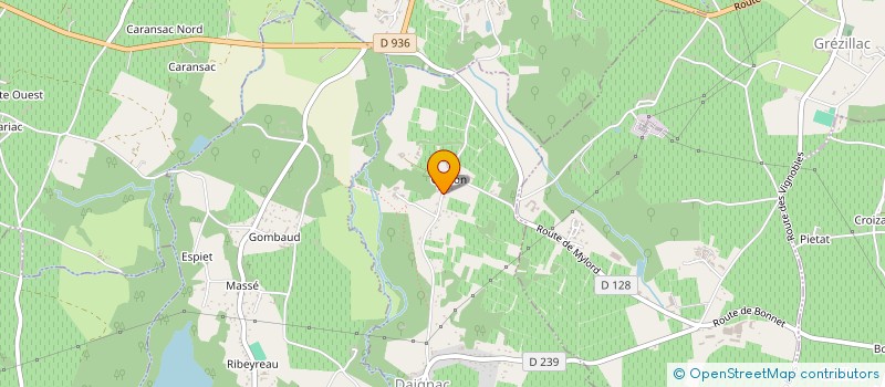 localisation de l'entreprise LES VIGNERONS D ALEX  DAIGNAC