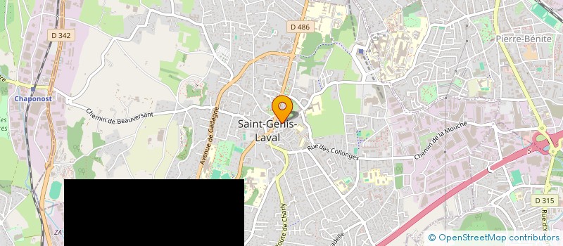 localisation de l'entreprise LES VIGNERONS DE BEAUREGARD  SAINT-GENIS-LAVAL