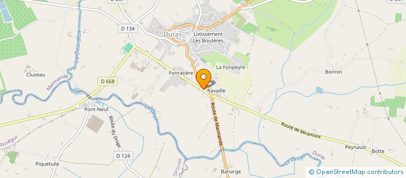 localisation de l'entreprise LES VIGNERONS DE DURAS  DURAS