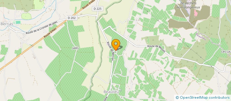localisation de l'entreprise LES VIGNERONS DE JALES ET CRUZIERES à BEAULIEU