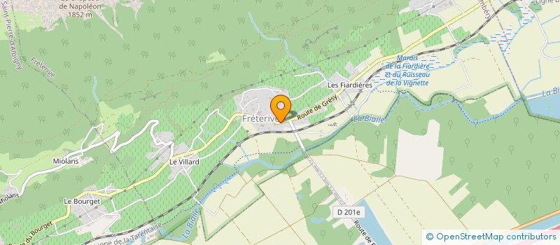 localisation de l'entreprise LES VIGNERONS DE LA COMBE DE SAVOIE  FRETERIVE