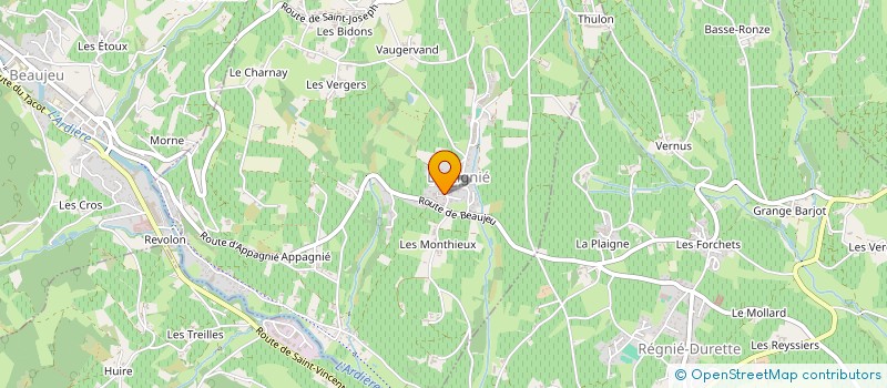 localisation de l'entreprise LES VIGNERONS DE LANTIGNE  LANTIGNIE