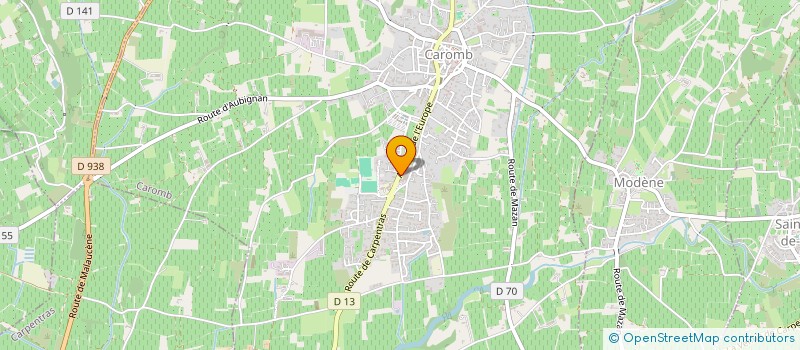 localisation de l'entreprise LES VIGNERONS DE SAINT MARC-CANTEPERDRIX  CAROMB