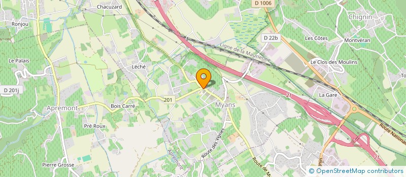 localisation de l'entreprise LES VIGNERONS DES ABYMES  PORTE-DE-SAVOIE