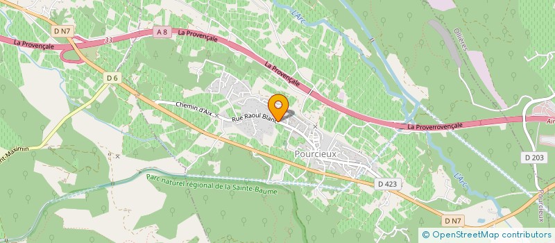 localisation de l'entreprise LES VIGNERONS DU BAOU à POURCIEUX