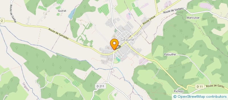 localisation de l'entreprise LES VIGNERONS LANDAIS TURSAN CHALOSSE  GEAUNE