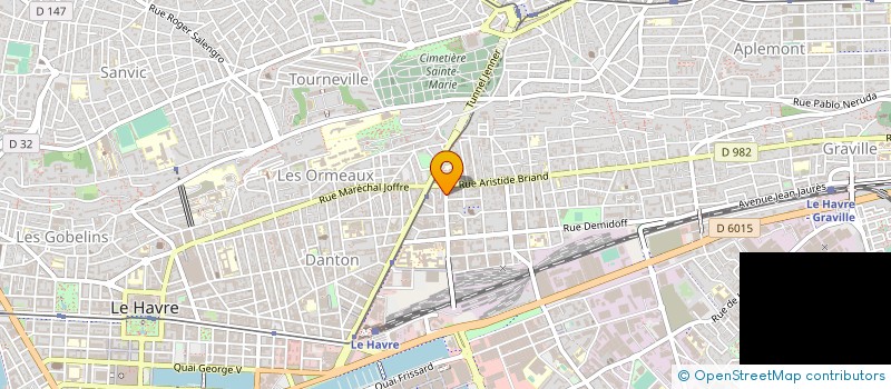 localisation de l'entreprise LES VIGNERONS REUNIS à LE HAVRE