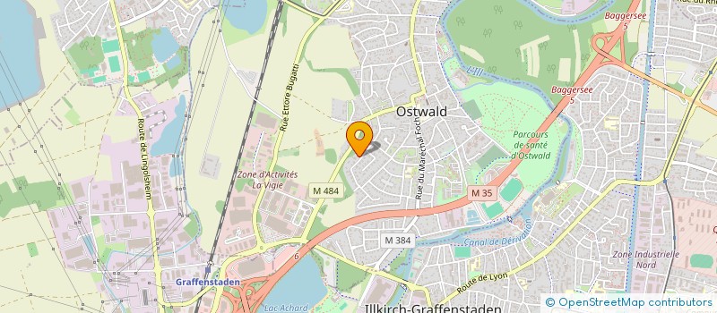 localisation de l'entreprise LES VIGNES 37  OSTWALD