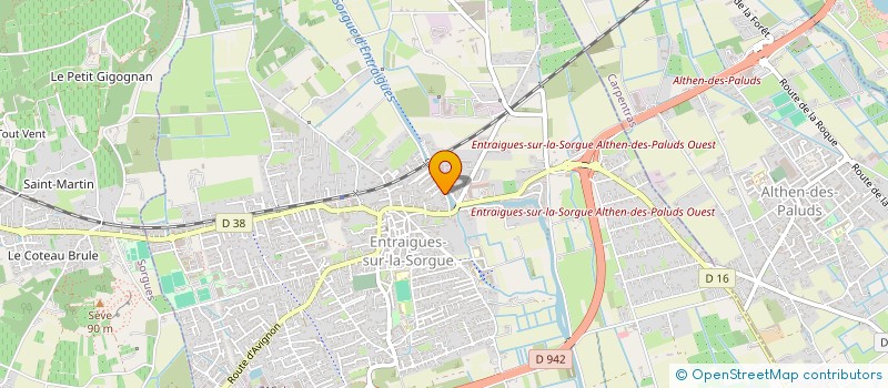 localisation de l'entreprise LES VIGNES  ENTRAIGUES SUR LA SORGUE