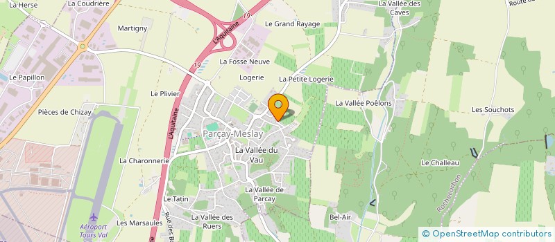 localisation de l'entreprise LES VIGNES  PARCAY-MESLAY