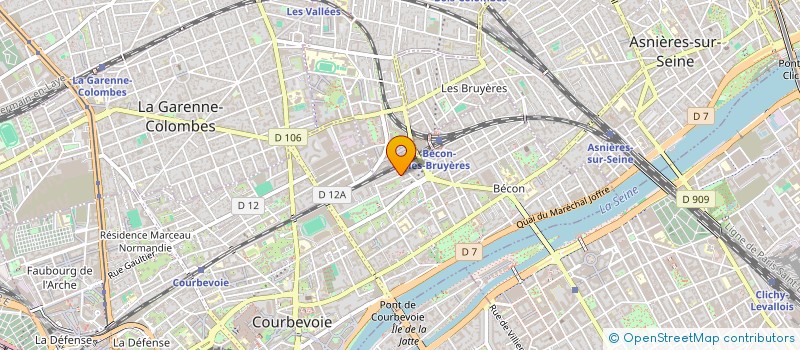 localisation de l'entreprise LES VIGNES à COURBEVOIE