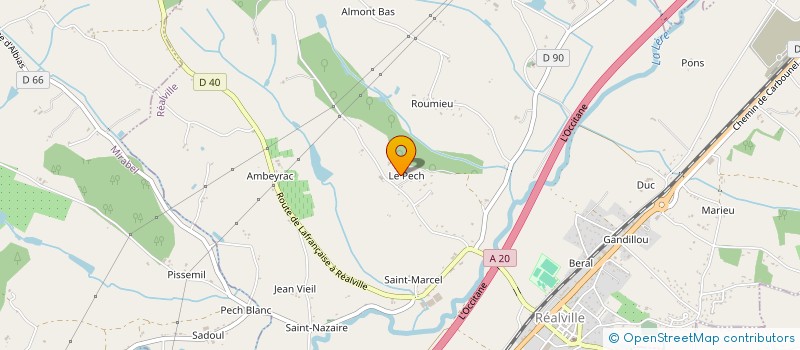 localisation de l'entreprise LES VIGNES  MONTAUBAN