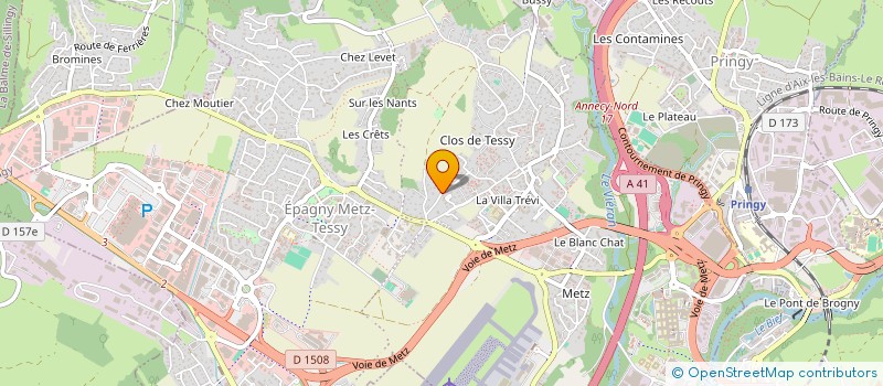 localisation de l'entreprise LES VIGNES  EPAGNY METZ-TESSY