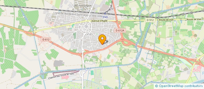 localisation de l'entreprise LES VIGNES  VIAS