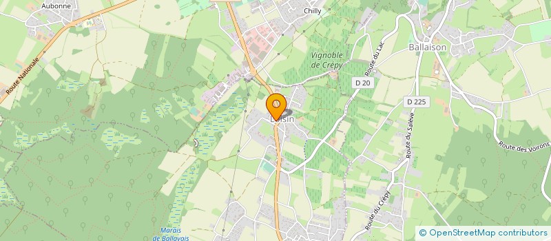 localisation de l'entreprise LES VIGNES CARREES à LOISIN