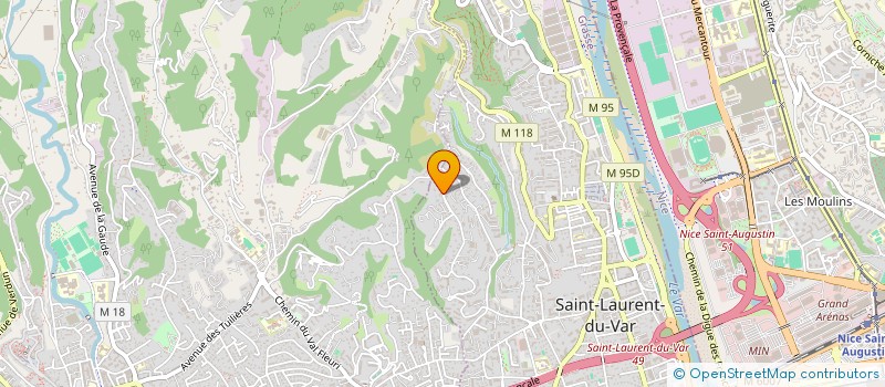 localisation de l'entreprise LES VIGNES D'ARGENS à SAINT-LAURENT-DU-VAR