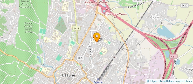 localisation de l'entreprise LES VIGNES D'OR à BEAUNE