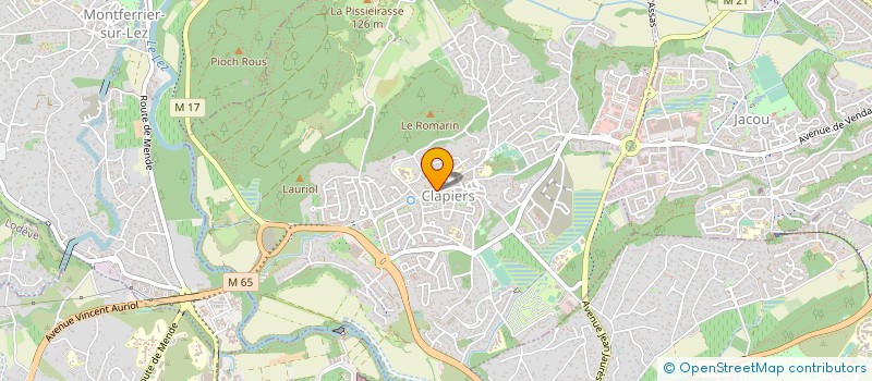 localisation de l'entreprise LES VIGNES DE BACCHUS  CLAPIERS