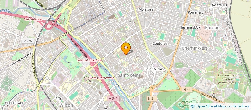 localisation de l'entreprise LES VIGNES DE BOUSSAGEAU  REIMS