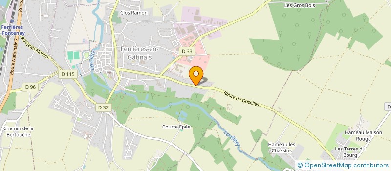 localisation de l'entreprise LES VIGNES DE CHEVREAU à FERRIERES-EN-GATINAIS