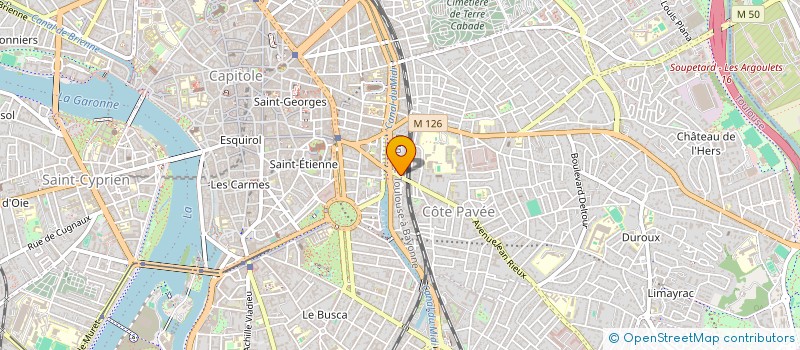 localisation de l'entreprise LES VIGNES DE JEAN RIEUX  TOULOUSE