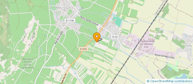 localisation de l'entreprise LES VIGNES DE JEANNE  MEURSAULT