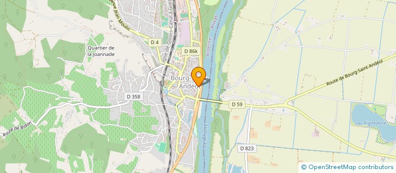 localisation de l'entreprise LES VIGNES DE L'ARDECHE à BOURG-SAINT-ANDEOL
