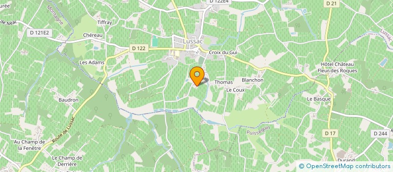 localisation de l'entreprise LES VIGNES DE LAGRANGE à LUSSAC