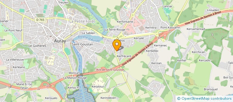localisation de l'entreprise LES VIGNES DE SAINT GOUSTAN à AURAY