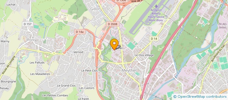 localisation de l'entreprise LES VIGNES DU CRET à ANNECY